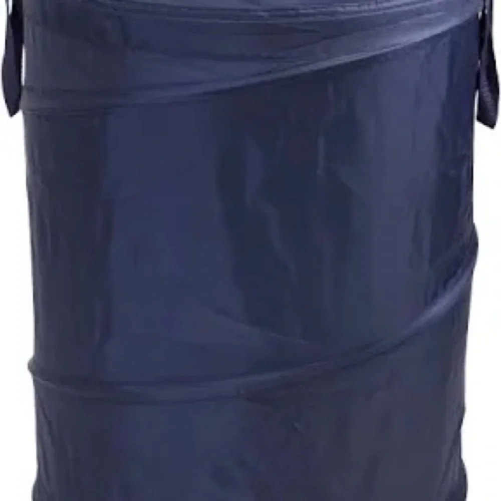 NWT Mainstays Navy Spiral Pop-up Laundry Hamper 15x15x25